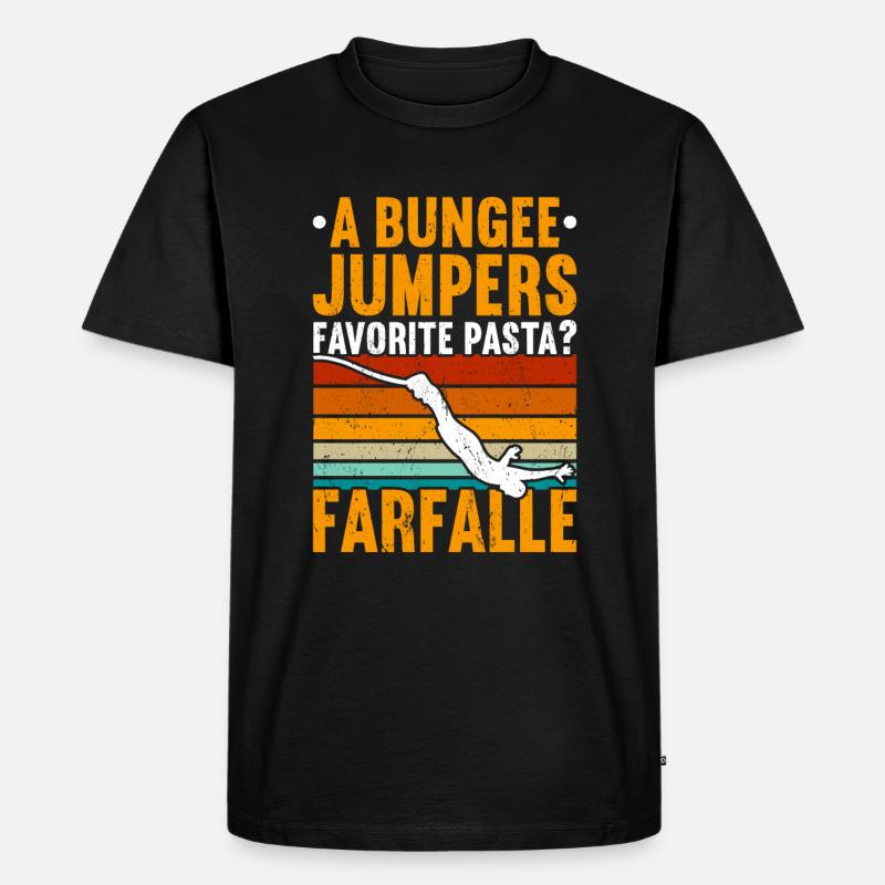 Bungee-Jump Bungee-Jumping - Männer Premium Bio T-Shirt - Schwarz