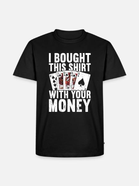 Poker - Männer Premium Bio T-Shirt - Schwarz