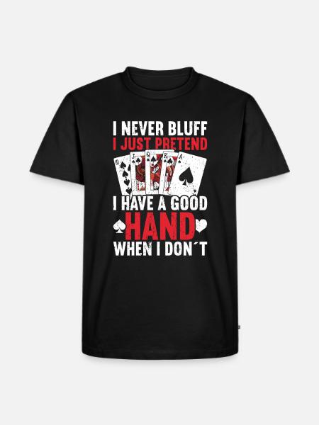 Poker - Männer Premium Bio T-Shirt - Schwarz