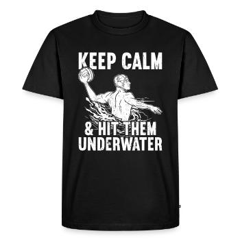 Water-polo Waterpolo - T-shirt Premium bio Homme - noir - Devant - Nico (187cm)
