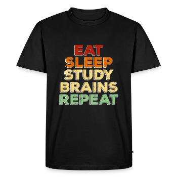 Neuroscience Neuroscientifique Neurologue Neurologue - T-shirt Premium bio Homme - noir - Devant - Nico (187cm)