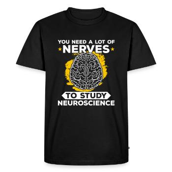 Neuroscience Neuroscientifique Neurologue Neurologue - T-shirt Premium bio Homme - noir - Devant - Nico (187cm)