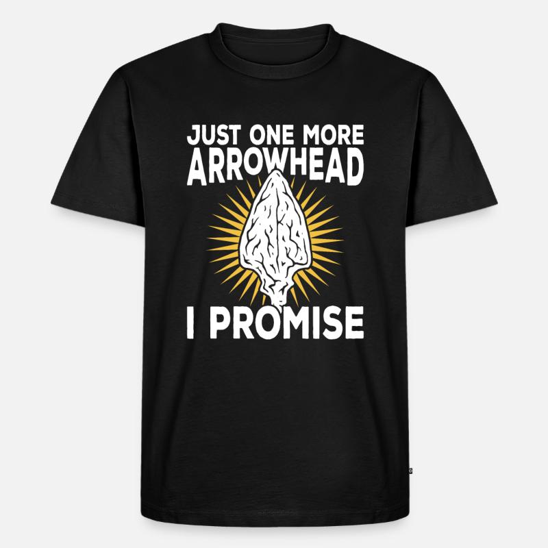 Pfeilspitzenjagd Pfeilspitzen Feuersteinknapping - Männer Premium Bio T-Shirt - Schwarz
