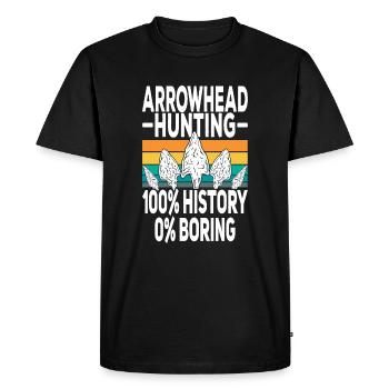 Chasse à la pointe de flèche - T-shirt Premium bio Homme - noir - Devant - Nico (187cm)