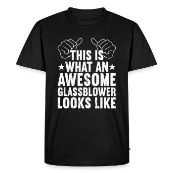 Glassblowing Glass Blowing Glassblower - Men's Premium Organic T-Shirt - black - Front - Nico (187cm)