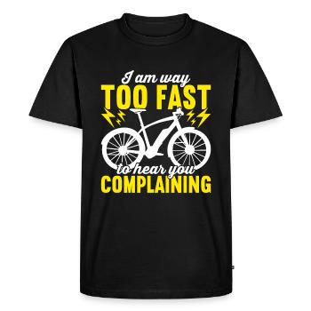 Vélo électrique E-Bike - T-shirt Premium bio Homme - noir - Devant - Nico (187cm)