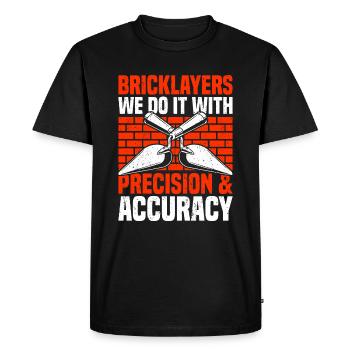 Bricklayer Brick Layer Brickmason Mason - Men's Premium Organic T-Shirt - black - Front - Nico (187cm)