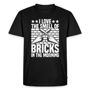 Bricklayer Brick Layer Brickmason Mason - Men's Premium Organic T-Shirt - black - Front - Nico (187cm)