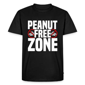 Allergie aux arachides Allergie aux noix - T-shirt Premium bio Homme - noir - Devant - Nico (187cm)