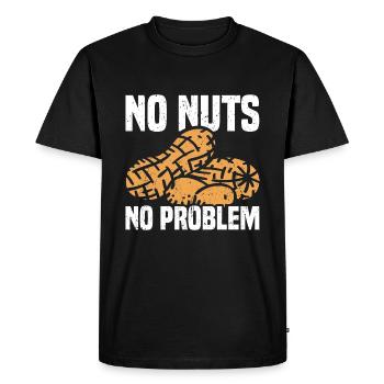 Allergie aux arachides Allergie aux noix - T-shirt Premium bio Homme - noir - Devant - Nico (187cm)