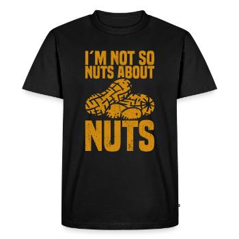 Allergie aux arachides Allergie aux noix - T-shirt Premium bio Homme - noir - Devant - Nico (187cm)