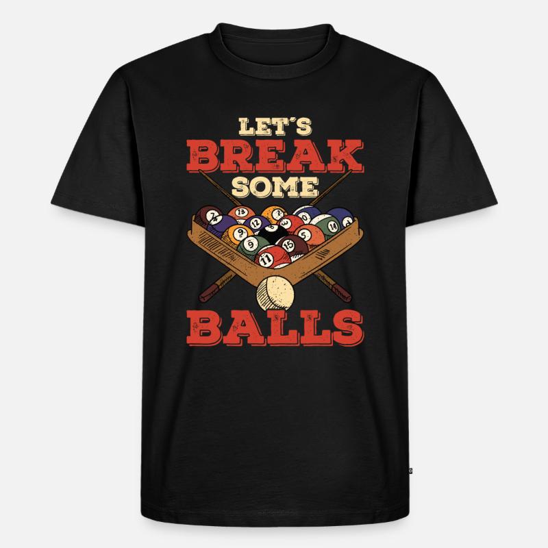 Billard Billard - Männer Premium Bio T-Shirt - Schwarz