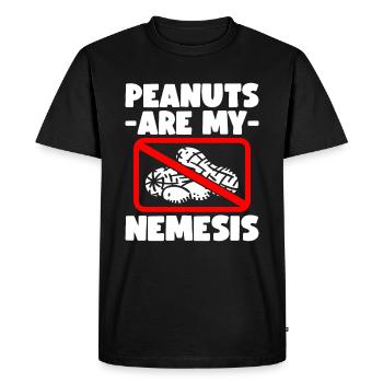 Allergie aux arachides Allergie aux noix - T-shirt Premium bio Homme - noir - Devant - Nico (187cm)