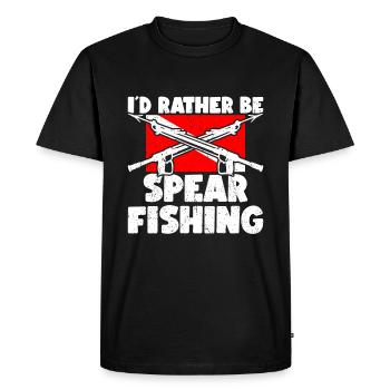 Spearfishing Spearfisher Spear Fisher - Men's Premium Organic T-Shirt - black - Front - Nico (187cm)