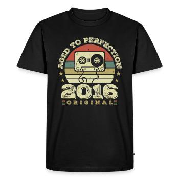 Idée Cadeau Anniversaire Vintage Original 2016 - T-shirt Premium bio Homme - noir - Devant - Nico (187cm)