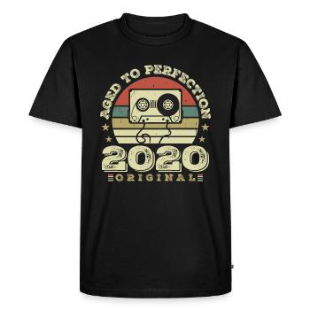 Idée Cadeau Anniversaire Vintage Original 2020 - T-shirt Premium bio Homme - noir - Devant - Nico (187cm)