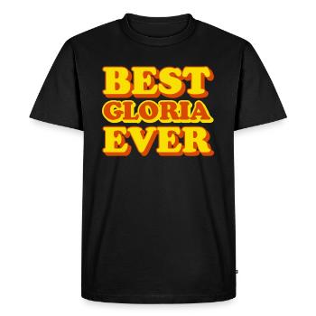Gloria First Name Funny Gift - Men's Premium Organic T-Shirt - black - Front - Nico (187cm)