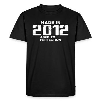 Vintage 2012 Retro Anniversary Gift - Men's Premium Organic T-Shirt - black - Front - Nico (187cm)