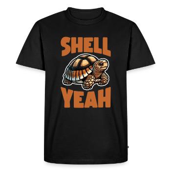 Tortue Sulcata Tortue Tortue Cadeau Tortues - T-shirt Premium bio Homme - noir - Devant - Nico (187cm)