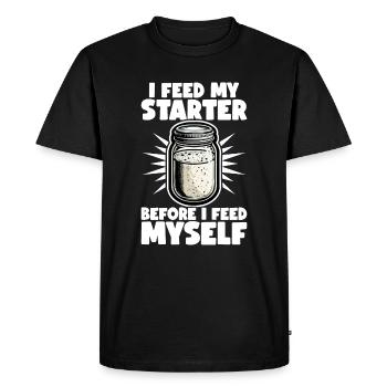 Sourdough Starter Sourdough Bread Bread Baking - Men's Premium Organic T-Shirt - black - Front - Nico (187cm)
