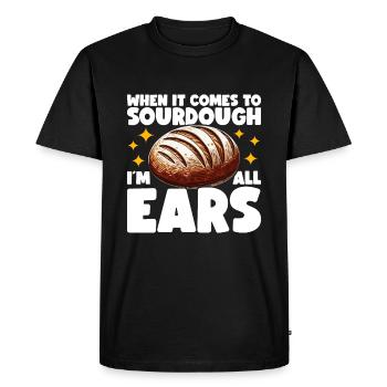 Sourdough Bread Bread Baking Sourdough Starter - Men's Premium Organic T-Shirt - black - Front - Nico (187cm)