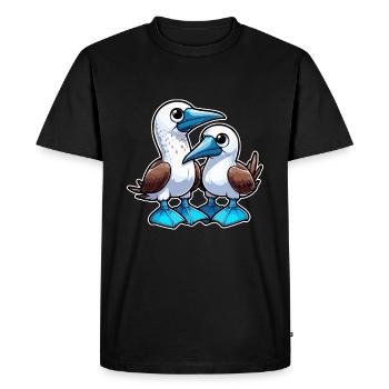 Oiseau à pieds bleus Booby Birds Cadeau d’oiseau - T-shirt Premium bio Homme - noir - Devant - Nico (187cm)