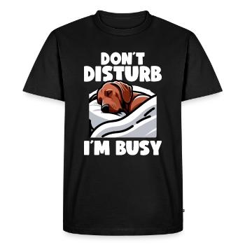 Chien Rhodesian Ridgeback Rhodesian Ridgebacks - T-shirt Premium bio Homme - noir - Devant - Nico (187cm)