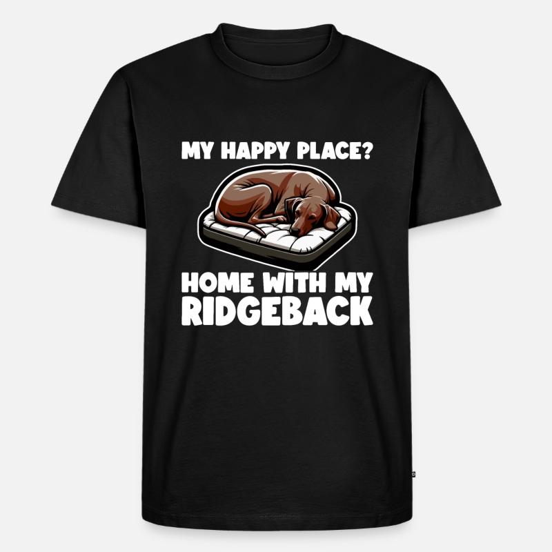 Rhodesian Ridgeback Happy Rhodesian Ridgebacks - Men's Premium Organic T-Shirt - black