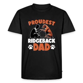 Rhodesian Ridgeback Dad Rhodesian Ridgeback - T-shirt Premium bio Homme - noir - Devant - Nico (187cm)