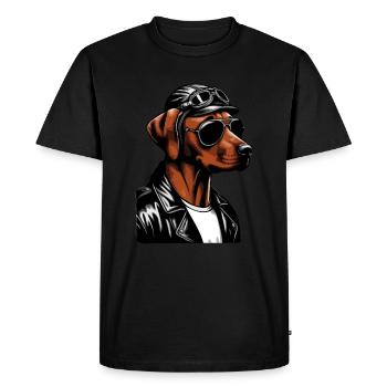 Rhodesian Ridgeback Cool Rhodesian Ridgebacks - T-shirt Premium bio Homme - noir - Devant - Nico (187cm)