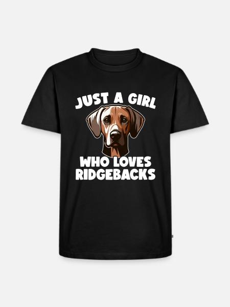 Rhodesian Ridgeback Mädchen Rhodesian Ridgebacks - Männer Premium Bio T-Shirt - Schwarz