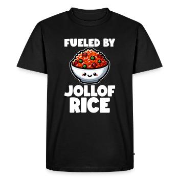 Riz Jollof - T-shirt Premium bio Homme - noir - Devant - Nico (187cm)