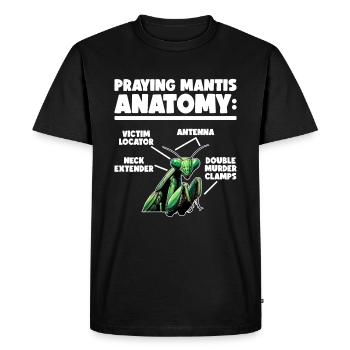 Praying Mantis Insect Entomology Entomologist - Men's Premium Organic T-Shirt - black - Front - Nico (187cm)