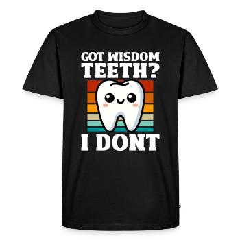 Dents de sagesse cadeau pour l’extraction des dents de sagesse - T-shirt Premium bio Homme - noir - Devant - Nico (187cm)