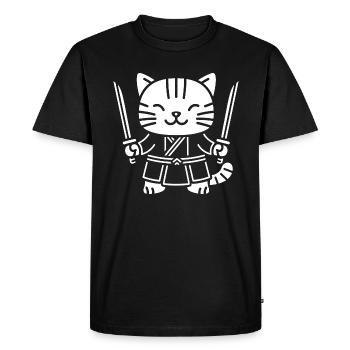 KENDO - T-shirt Premium bio Homme - noir - Devant - Nico (187cm)