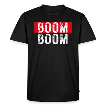 Boum Boum - T-shirt Premium bio Homme - noir - Devant - Nico (187cm)