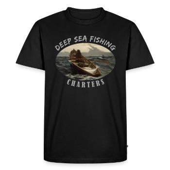 Hochseeangeln - Männer Premium Bio T-Shirt - Schwarz - Vorne - Nico (187cm)