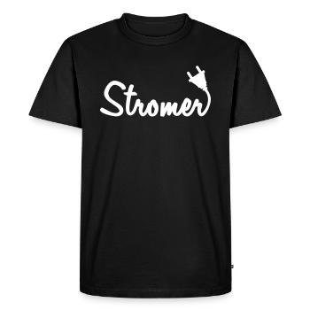 Stromer - T-shirt Premium bio Homme - noir - Devant - Nico (187cm)