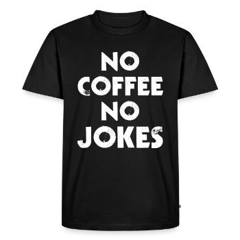 Kaffee Pas de café Pas de blagues - T-shirt Premium bio Homme - noir - Devant - Nico (187cm)