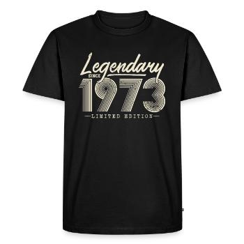 Legendary since 1973 - Men's Premium Organic T-Shirt - black - Front - Nico (187cm)