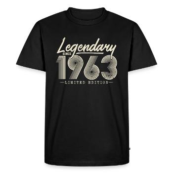 Legendary since 1963 - Men's Premium Organic T-Shirt - black - Front - Nico (187cm)