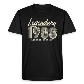 Legendary since 1988 - Men's Premium Organic T-Shirt - black - Front - Nico (187cm)
