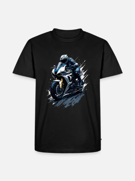 Sport motorcycle illustration - Men's Premium Organic T-Shirt - black