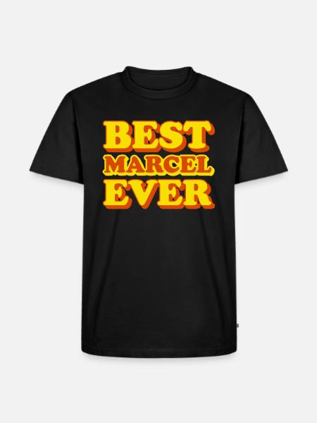 Funny gift with first name Marcel - Men's Premium Organic T-Shirt - black