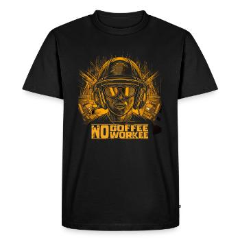 Artisanat Construction Maison Bâtiment Pas De Café Non Workee - T-shirt Premium bio Homme - noir - Devant - Nico (187cm)