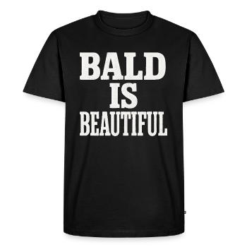 Men's Bald Gift Idea Bald Is Beautiful - Men's Premium Organic T-Shirt - black - Front - Nico (187cm)