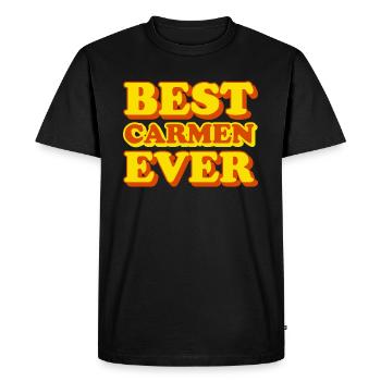 Carmen First Name Funny Gift - Men's Premium Organic T-Shirt - black - Front - Nico (187cm)