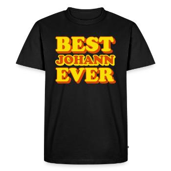 Johann First name Funny gift - Men's Premium Organic T-Shirt - black - Front - Nico (187cm)