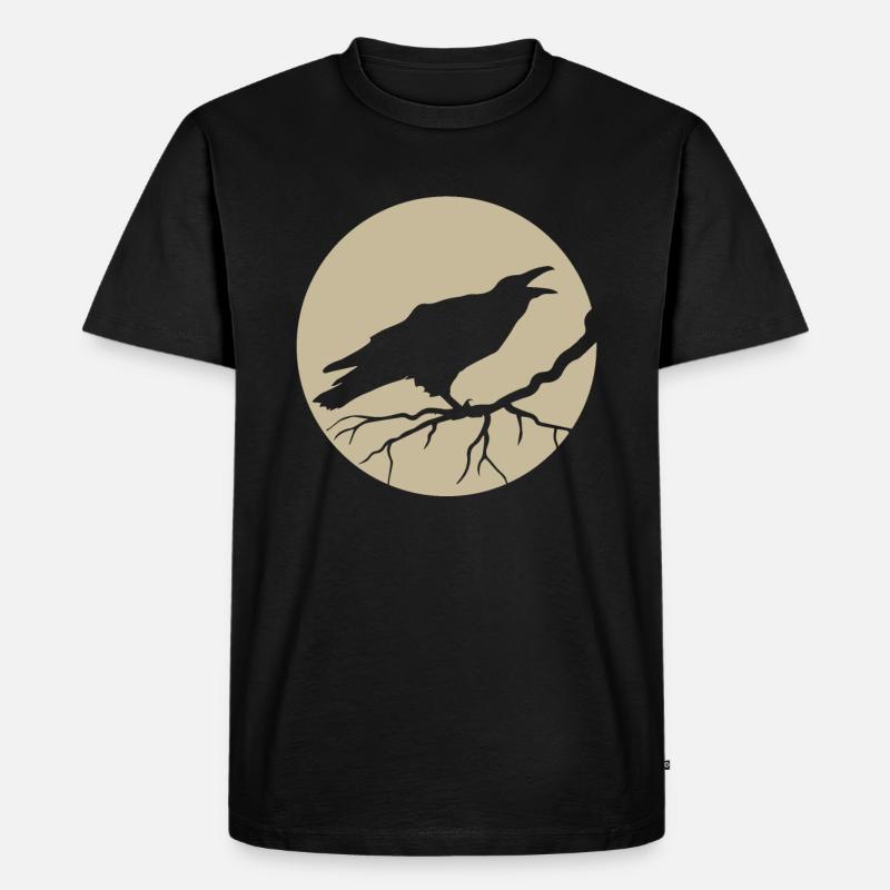 Raabe - Goth Gothic Gothicshirt - Männer Premium Bio T-Shirt - Schwarz