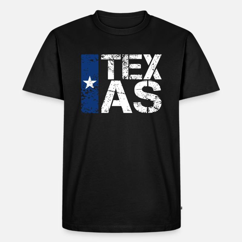 Texas - Männer Premium Bio T-Shirt - Schwarz